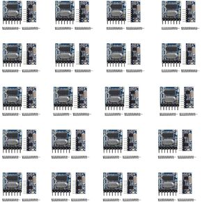 QIACHIP 20 SETS RX480E 433MHZ RF جهاز إرسال لاسلكي ومستقبل الوحدة النمطية + RF 433MHZ مجموعة هوائيات النحاس ، وحدة إرسال عائق عالي التردد الفائقة لإنذار Arduino Burglar