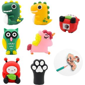 6 Pack Cute Animal Pencil Sharpeners, Kids Pencil Sharpener, Kawaii Cartoon School Supplies, Mini Sharpeners for Students Teachers Office - Back to School Gifts (Novelty Desk Accessories)