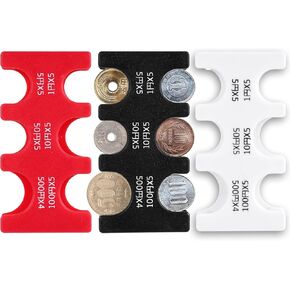3pcs حامل العملة اليابانية الحالات الصعبة المنظمات المستطيل موزع العملة البلاستيكية المحفظة مع ذلك