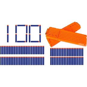 100-Dart Refill Pack + 2 Pack 18-Dart Quick Reload Clip and 40 Dart Refill Pack for Nerf N-Strike Elite Series
