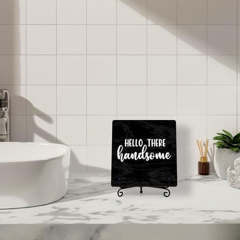 Wash Your Hands Bathroom Signs Decor, Bathroom Home Shelf Counter Decorations Items, Thanksgiving Christmas Birthday Gifts for Women Men Home Restroom Toilet Decor - A05 in Kuwait