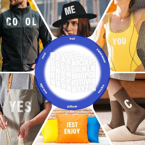 FR 10Pcs Iron On Transfer Letters A-Z for T-Shirts,Hoodies,Pajamas,Bags,Hats and Other Handicrafts（Black） in Kuwait