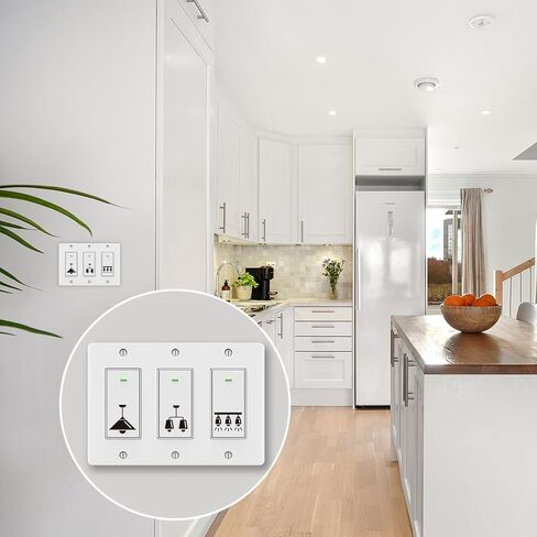 400 Pcs Light Switch Sticker Labels, 34 Designs Transparent Switch ID Stickers Black Switchboard Label Decals for Home, Kitchen, Bathroom, Office School, 19x19mm in Kuwait