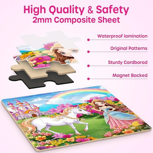 SYNARRY Magnetic Puzzles for Toddlers 3-5, Space Planets Solar System Puzzles for Toddlers 2-4, Travel Puzzles for Kids Ages 4-6 Car Airplane Road Trip Activities Games Gifts Toys for 3 4 5 6 Year Old in Saudi Arabia