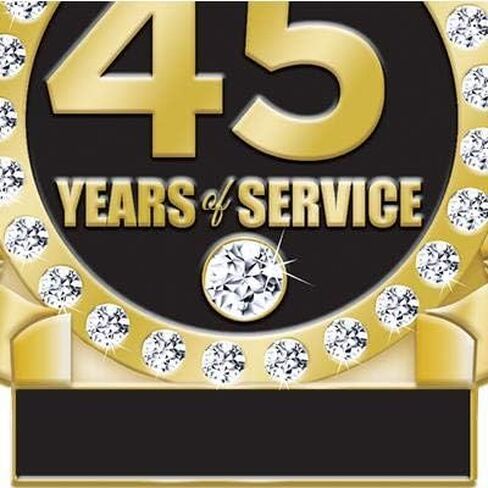 1 Year of Service Pin, 1 Year Award Pin with Rhinestone, Engraving Included Prime in Saudi Arabia