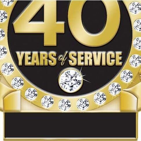 1 Year of Service Pin, 1 Year Award Pin with Rhinestone, Engraving Included Prime in Saudi Arabia