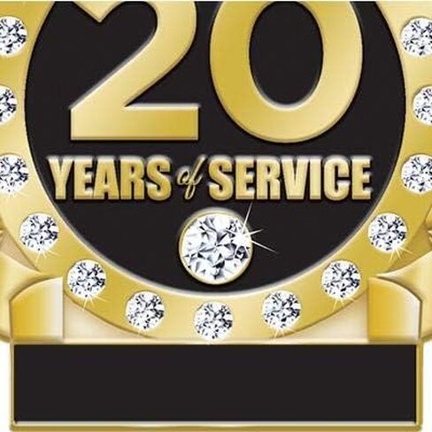 1 Year of Service Pin, 1 Year Award Pin with Rhinestone, Engraving Included Prime in Saudi Arabia