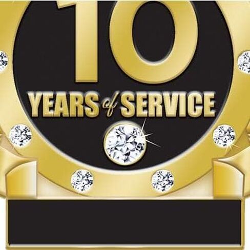 1 Year of Service Pin, 1 Year Award Pin with Rhinestone, Engraving Included Prime in Saudi Arabia