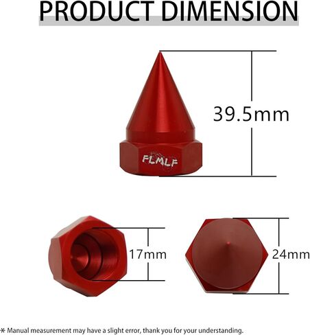 CNC Metal Cone Fixed Screw Nut (4pcs/Set) for 1/5 HPI Rovan Baja 5B SS 5T 5SC Parts (Red) in Kuwait