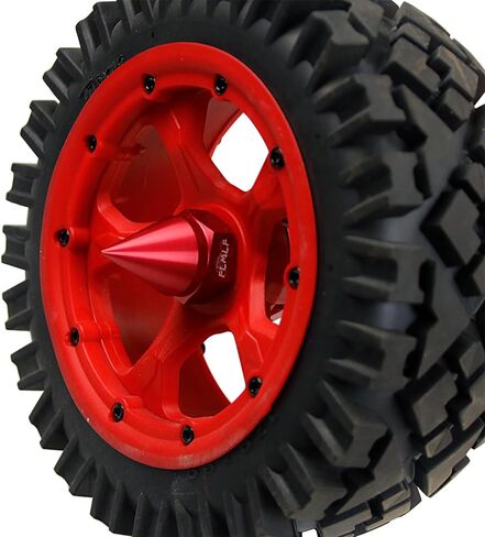 CNC Metal Cone Fixed Screw Nut (4pcs/Set) for 1/5 HPI Rovan Baja 5B SS 5T 5SC Parts (Red) in Kuwait