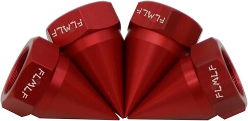 CNC Metal Cone Fixed Screw Nut (4pcs/Set) for 1/5 HPI Rovan Baja 5B SS 5T 5SC Parts (Red) in Kuwait