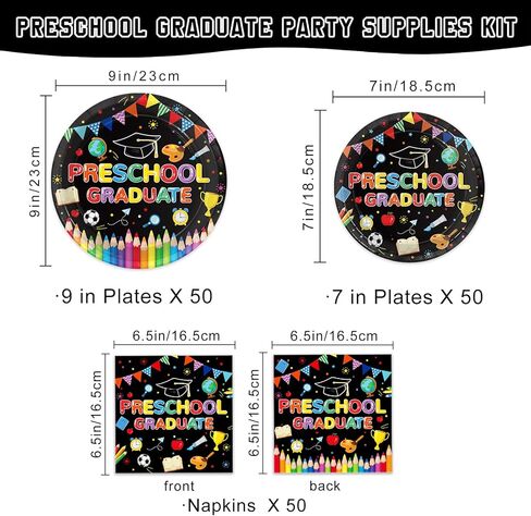 150pcs لوحات التخرج من مرحلة ما قبل المدرسة والمناديل 2025 تخرج التخرج ما قبل المدرسة لوحات الورق لوحات التخرج من أدوات ماء أدوات تخرج من أدوات تخرج رياض الأطفال ، خدمة 50 in Kuwait