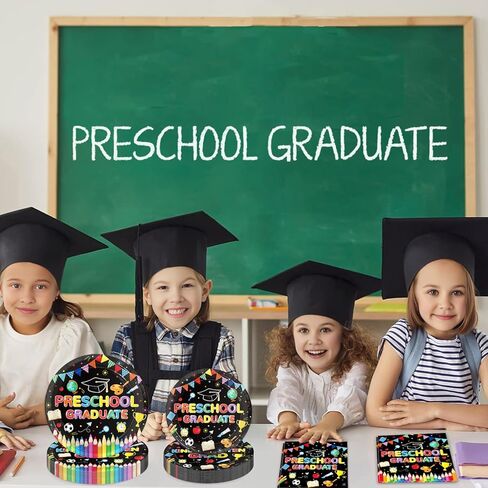 150pcs لوحات التخرج من مرحلة ما قبل المدرسة والمناديل 2025 تخرج التخرج ما قبل المدرسة لوحات الورق لوحات التخرج من أدوات ماء أدوات تخرج من أدوات تخرج رياض الأطفال ، خدمة 50 in Kuwait