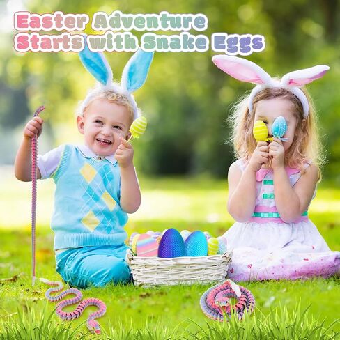 TBOLINE 3D Printed Snake Eggs, 21in 3D Print Flexible Articulated Animal Fidget Toys, Glow in The Dark Pet Snake Toy for Kids Teen Boy Girls, Easter Egg Basket Stuffers (Glow-in-The-Dark Rainbow) in Kuwait