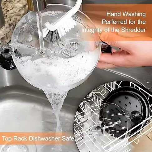 Chicken Shredder Pro, Chicken Shredder Tool Twist for Effortlessly Shredding Chicken and Vegetables, 10.8" Visible Meat Shredder with Transparent Lid, Ergonomic Handle, Non-Slip Base, BPA Free (Black) in Saudi Arabia