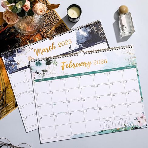 2025 Wall Calendar - 12 Months Wall Calendar from Jan. 2025 - Dec. 2025, 14.8" x 11.6", Large Wall Calendar 2025 for Daily Organizing in Saudi Arabia