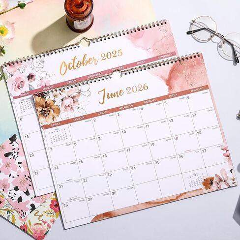 2025 Wall Calendar - 12 Months Wall Calendar from Jan. 2025 - Dec. 2025, 14.8" x 11.6", Large Wall Calendar 2025 for Daily Organizing in Saudi Arabia