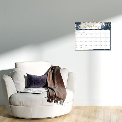 2025 Wall Calendar - 12 Months Wall Calendar from Jan. 2025 - Dec. 2025, 14.8" x 11.6", Large Wall Calendar 2025 for Daily Organizing in Saudi Arabia