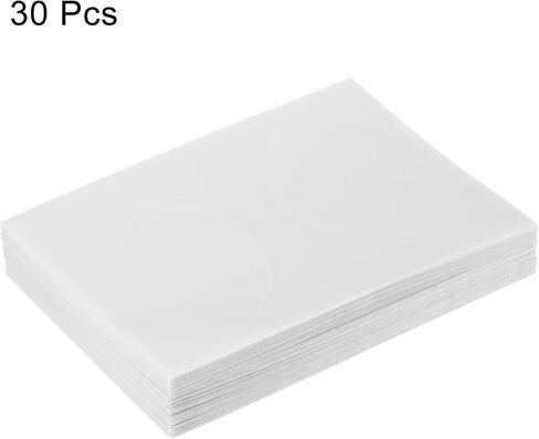 MECCANIXITY 30 Pack Vellum Jackets, 5x7 Inch Vellum Paper Round Vellum Envelopes Transparent 53GSM for Wedding Invitation Accessories Bridal Showers Birthdays Wraps in Kuwait