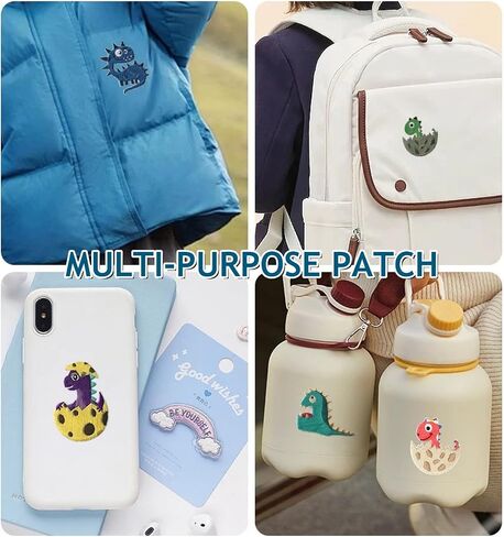 9 Pcs Dinosaur Iron On Patches - DIY Embroidered Iron Patches - Cute Dinosaur Patches Kids Iron On Patches for Clothes，Jeans，Backpacks, Hats (Various Sizes) in Saudi Arabia