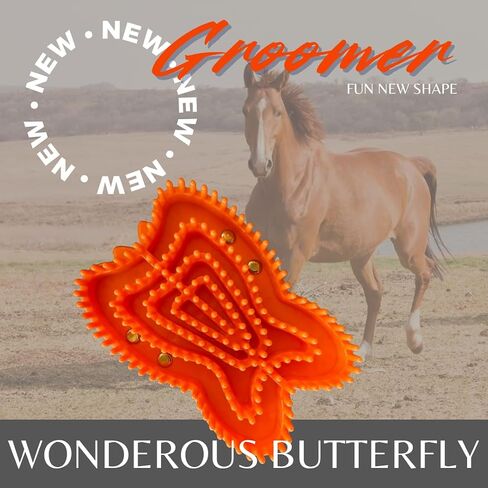 Epona Wondrous Butterfly Groomer Horse Grooming Tool (Orange) in Kuwait