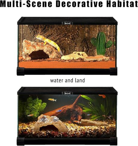 Reptile Hide Cave,Resin Rock for Reptile and Amphibians,Terrarium & Aquarium Habitat Hideout for Bearded Dragons,Lizards,Snakes,Turtles,Geckos,Ball Pythons(Small) in Saudi Arabia