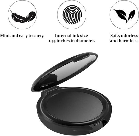 15PCS Black Fingerprint Ink Pads, Mini Portable Thumbprint Ink Pad for Notary Supplies Identification Security ID Fingerprint Cards Law Enforcement Fingerprint Kit Home Office Use in Kuwait