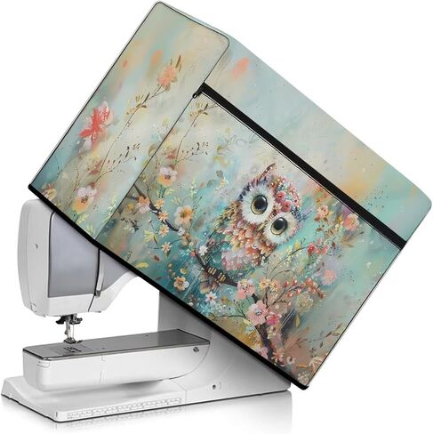 XseShusvy Owl Machine Machine Cover الغبار غطاء الغبار لآلة الخياطة العالمية قابلة للطي آلة خياطة النسيج غطاء معدات الخياطة المحمولة ديكور مهرجان مهرجان in Kuwait