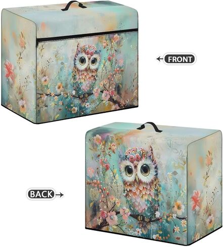 XseShusvy Owl Machine Machine Cover الغبار غطاء الغبار لآلة الخياطة العالمية قابلة للطي آلة خياطة النسيج غطاء معدات الخياطة المحمولة ديكور مهرجان مهرجان in Kuwait