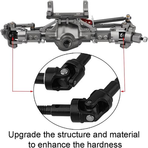 New Enhanced Hard Steel Front Rear Axle Shaft CVD for Axial SCX10 RC Crawler Heavy Duty Metal Upgrade Replacement Parts (Front) in Kuwait