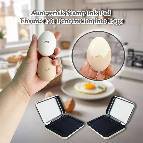 2pcs بيضة تاريخ وضع علامة حبر الطوابع ، 2.95 × 2.16 بوصة ، للبيض الطازج (الأزرق) in Kuwait