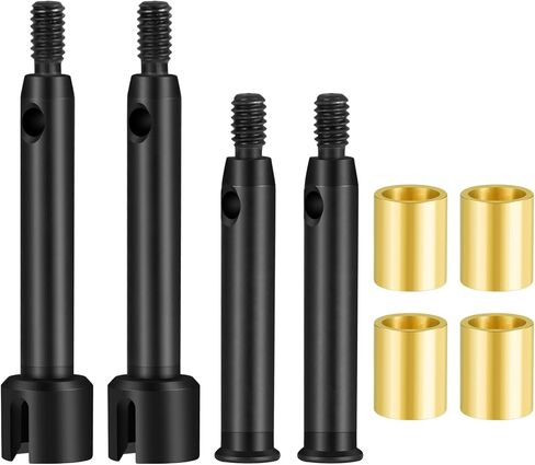 Hard Steel 1144 Front & Rear Axle Drive Shafts (+3mm Wide)/(+5mm Wide) CVD Driveshafts Upgrades Parts Accessories for 1/24 RC Crawler Car Losi Micro-B Buggy Replace (+3MM Wide) in Saudi Arabia
