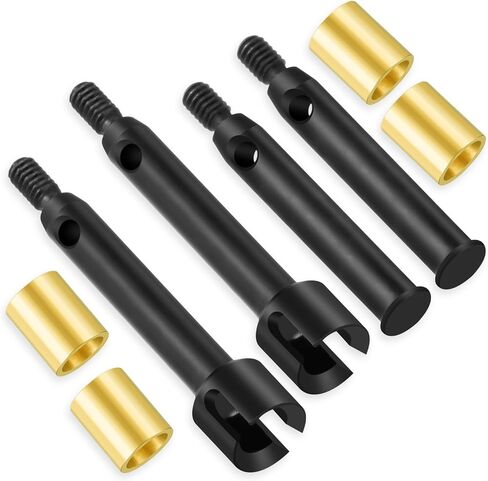 Hard Steel 1144 Front & Rear Axle Drive Shafts (+3mm Wide)/(+5mm Wide) CVD Driveshafts Upgrades Parts Accessories for 1/24 RC Crawler Car Losi Micro-B Buggy Replace (+3MM Wide) in Saudi Arabia