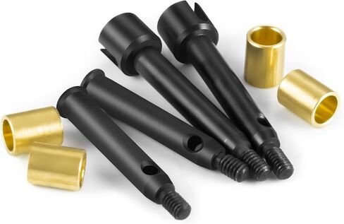 Hard Steel 1144 Front & Rear Axle Drive Shafts (+3mm Wide)/(+5mm Wide) CVD Driveshafts Upgrades Parts Accessories for 1/24 RC Crawler Car Losi Micro-B Buggy Replace (+3MM Wide) in Saudi Arabia