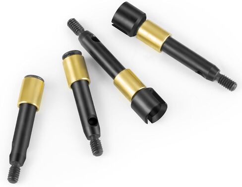 Hard Steel 1144 Front & Rear Axle Drive Shafts (+3mm Wide)/(+5mm Wide) CVD Driveshafts Upgrades Parts Accessories for 1/24 RC Crawler Car Losi Micro-B Buggy Replace (+3MM Wide) in Saudi Arabia
