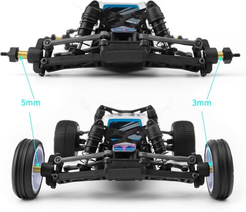 Hard Steel 1144 Front & Rear Axle Drive Shafts (+3mm Wide)/(+5mm Wide) CVD Driveshafts Upgrades Parts Accessories for 1/24 RC Crawler Car Losi Micro-B Buggy Replace (+3MM Wide) in Saudi Arabia