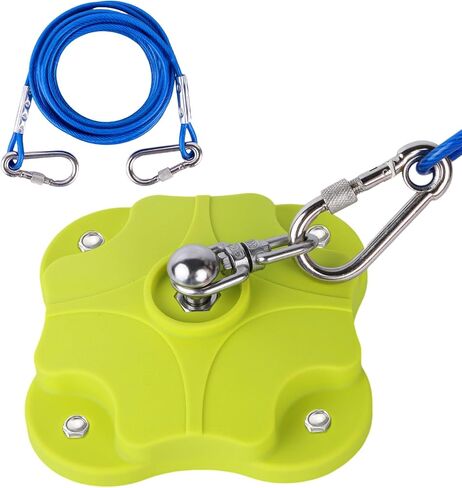 Heavy-Duty Dog Tie Out Stake with 2X20FT Tangle-Free Cables-360° Swivel Anchor, 200LBS Capacity-Stainless Steel&Aluminum Alloy for Two Dogs (Outdoor Camping/Yard)(Dog Stake+2X20ft Cable/200lbs) in Kuwait
