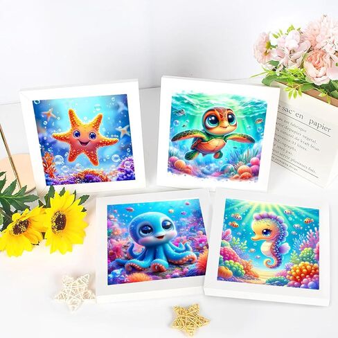 Lophomie 4 Pack Animal Diamond Art Kits for Adults, Diamond Art for Adults and Beginner,Full Drill Diamond Art Dots Painting, Wolf,Eagle,Tiger,Owl Wall Decor 14x14 inch Animal. in Saudi Arabia