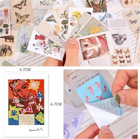 6 Sets 300 Sheets Washi Stickers for Journaling, Nature Travel Dream Stickers Vintage Aesthetic Scrapbook Sticker Set for Bullet Journal Art Diary Card Craft Gifts Planner Notebook in Saudi Arabia