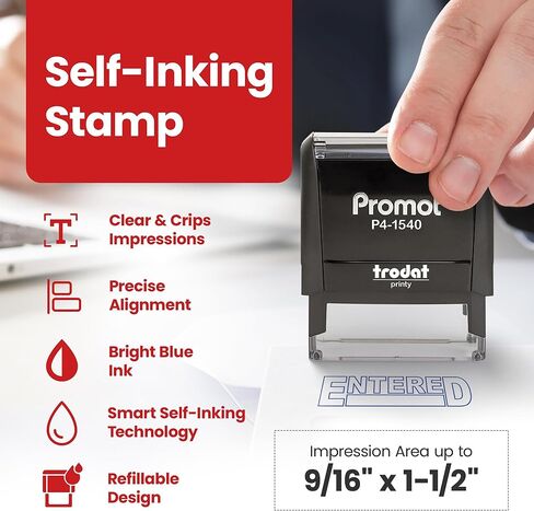 Promot Stamp Copy - Self Inking Rubber Stamp in Blue Ink in Kuwait