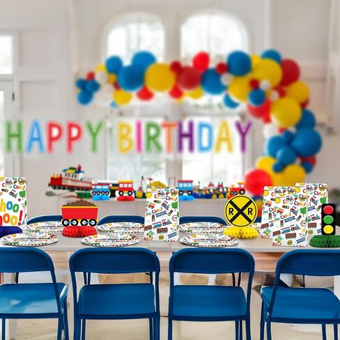 9 Pack Train Table Decorations - Train Party Decorations for Kids' Birthday and Baby Shower - Train Table Toppers in Kuwait