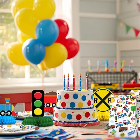 9 Pack Train Table Decorations - Train Party Decorations for Kids' Birthday and Baby Shower - Train Table Toppers in Kuwait