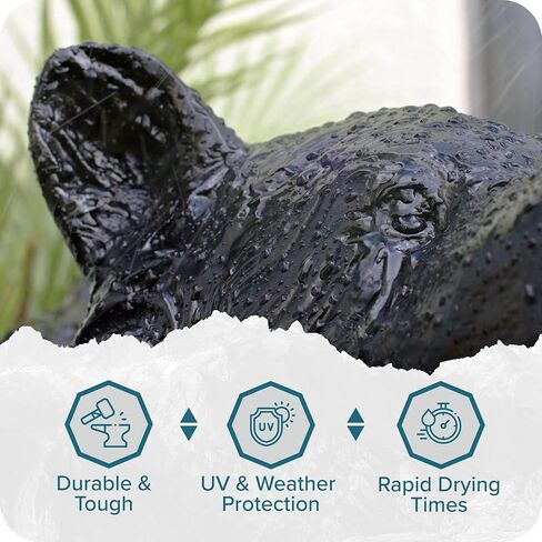 Polar Satin Black Direct to Rust Spray Paint - 2 x 13.5fl oz - Protect and Stop Rust & Corrosion - Primer, Undercoat, Topcoat - Quick Dry Formula - Ideal for Metal, Wood, Plastic and Ceramic Surfaces in Kuwait