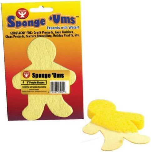 Hygloss Products Ums, Compressed Sponges for Crafts, 2.5-Inch Hearts, Assorted Colors, 6 Pcs in Saudi Arabia