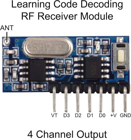 QIACHIP 20 Sets RX480E 433MHz RF Wireless Transmitter and Receiver Module + RF 433MHz Copper Spring Antenna Kit, High Frequency Super Regenerative Transceiver Module for Arduino Burglar Alarm in Kuwait