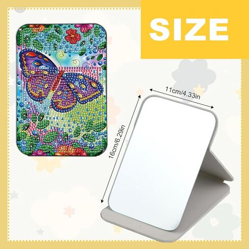 Jishshay Diamond Painting Mirrors مجموعة ماندالا الماس مرآة الماس اللوحة الماس للطي مرآة الماس الماكياس الماكياج مرآة فن الماس المدمج مرآة الماس الماس مرآة مضغوطة 4.33 × 6.29in in Saudi Arabia