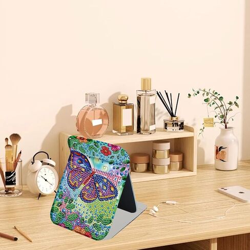 Jishshay Diamond Painting Mirrors مجموعة ماندالا الماس مرآة الماس اللوحة الماس للطي مرآة الماس الماكياس الماكياج مرآة فن الماس المدمج مرآة الماس الماس مرآة مضغوطة 4.33 × 6.29in in Saudi Arabia