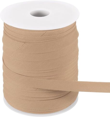 uxcell 55 Yards Double Fold Bias Tape 1/2 Inch Bias Binding Tape Binding Bias Ribbon for Sewing Hemming Quilting Piping Cheongsam Decoration Clothing Seaming, Light White in Kuwait