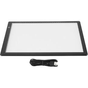 Slide Viewer Lightbox for Slide and Film Negative Scanning, Ultra Thin Optical Pad Scanner with 3 Brightness Levels, USB Powered. Black