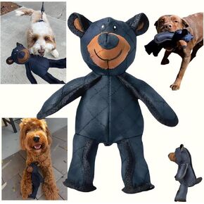 لعبة Unbreaka Bear Dog Toy 2025 ترقية لعبة الكلب غير القابلة للتدمير 2.0 لعبة دب غير قابلة للكسر للعدوانية Compless Dog Companion Dog Toy Screaky محشو بالألعاب الكلب للمضغ الثقيل (الأزرق الداكن)